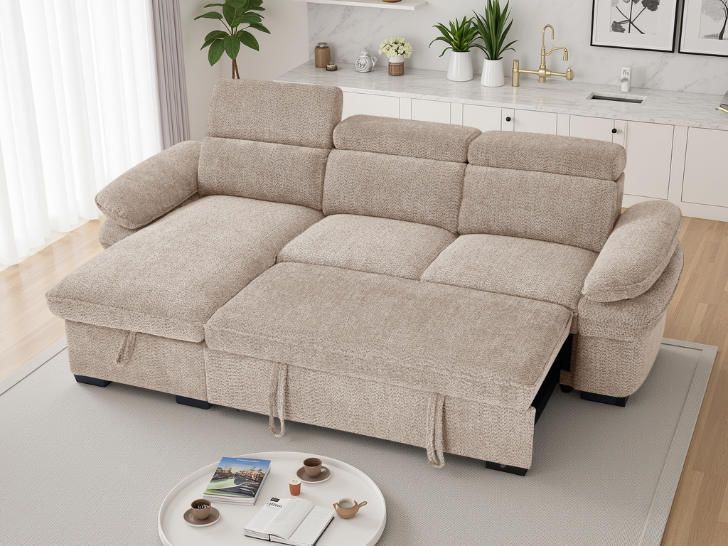 Hudson Sofabed Universal Corner In Beige