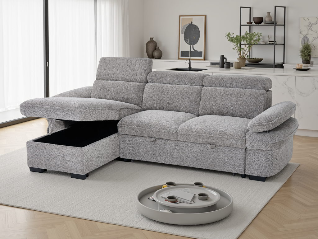 Hudson Sofabed Universal Corner In Grey