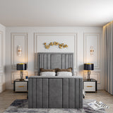 Atom Upholstered Soft Velvet TV Bespoke Bed Frame