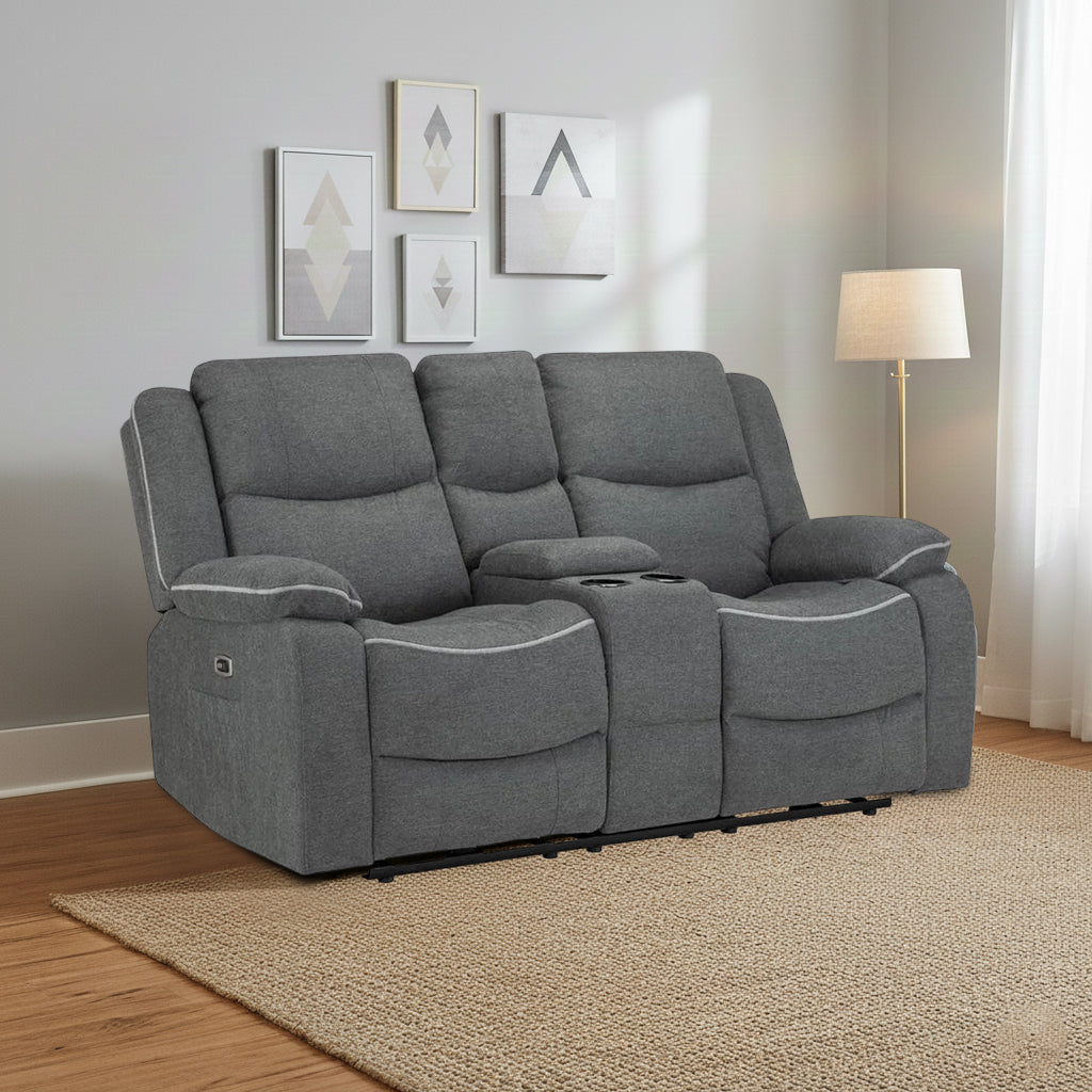 Harald Electric Recliner 2 Seater Sofa In Graphite