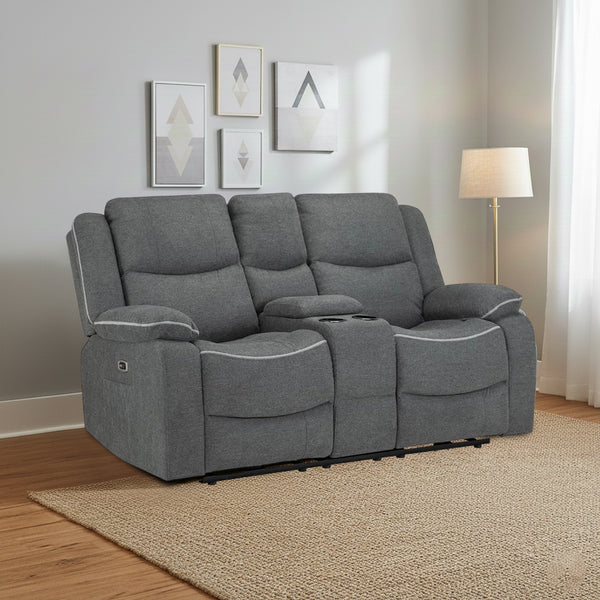 Harald Electric Recliner 2 Seater Sofa In Graphite
