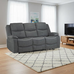 Harald Electric Recliner 3 Seater Sofa - Graphite