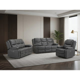 Harald Electric Recliner 3+2+1  Sofa Seater In Grey