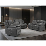 Harald Electric Recliner 3+2+1  Sofa Seater In Grey