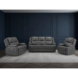 Harald Electric Recliner 3+2+1  Sofa Seater In Grey