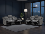 Harald Electric Recliner Sofa 3+2 Seater In Grey