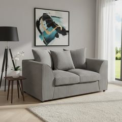Harley Jumbo Grey 2 Seater Sofa