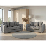 Harley Jumbo Sofa 3+2 Set In Grey