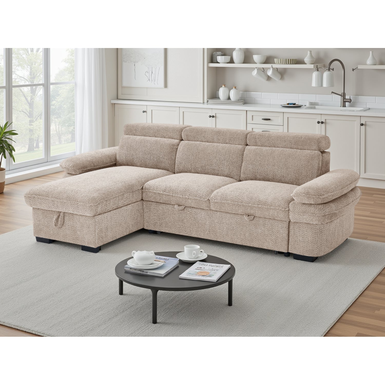 Hudson Sofabed Universal Corner In Beige