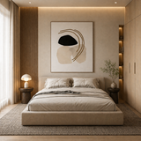 Luxe Boucle Upholstered Platform Bed Frame