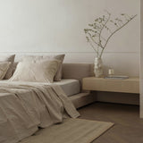 Luxe Boucle Upholstered Platform Bed Frame