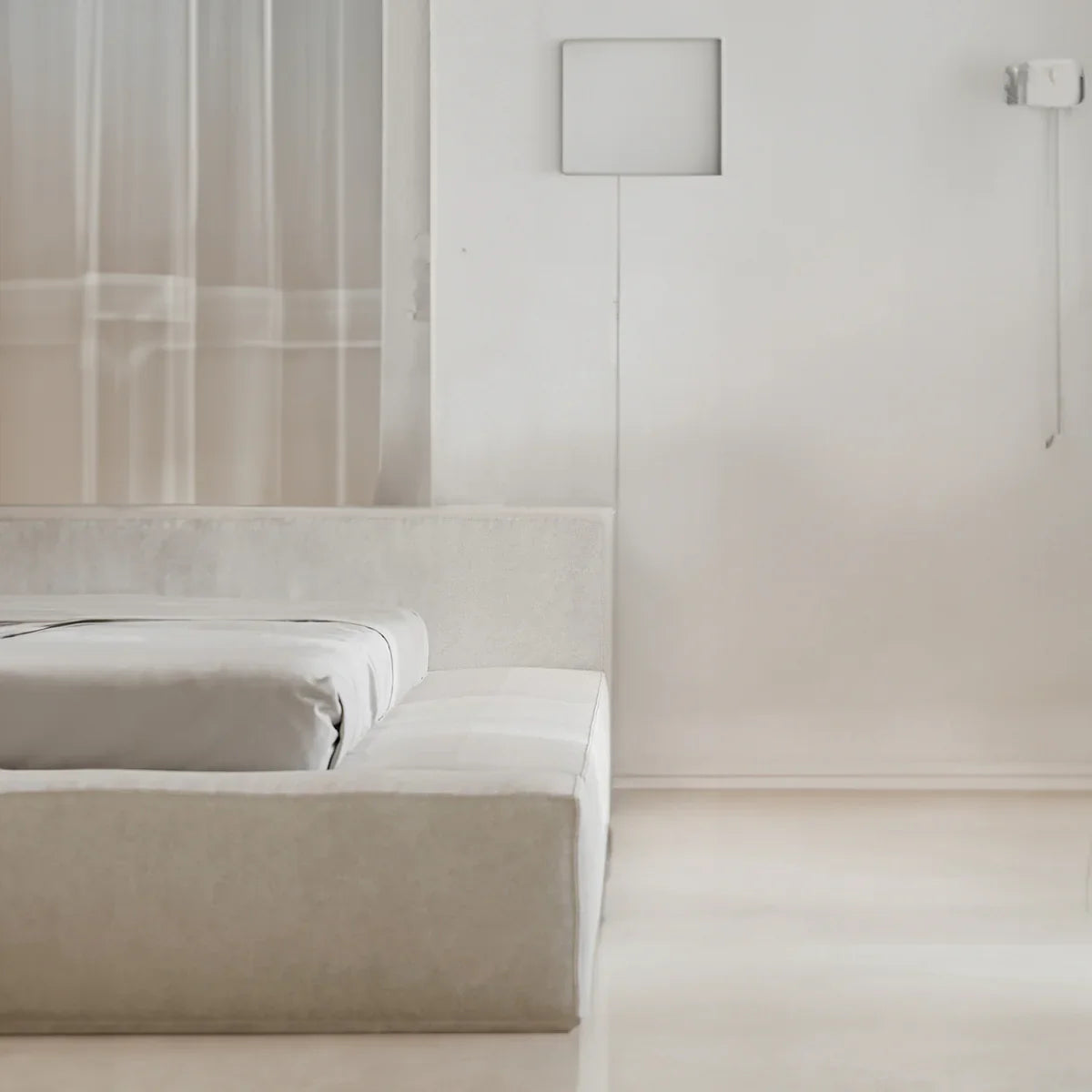 Mirella Boucle Upholstered Cloud Bed Frame