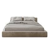 Luxe Boucle Upholstered Platform Bed Frame