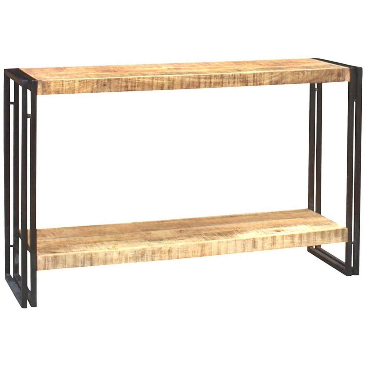 Rivetta Natural Industrial Mango Wood and Metal Console Table - image 4