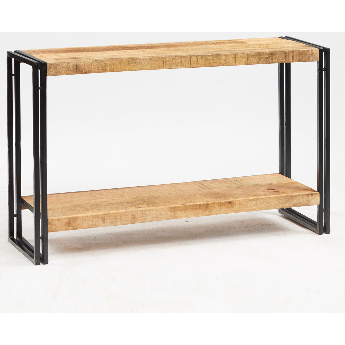 Rivetta Natural Industrial Mango Wood and Metal Console Table - image 6