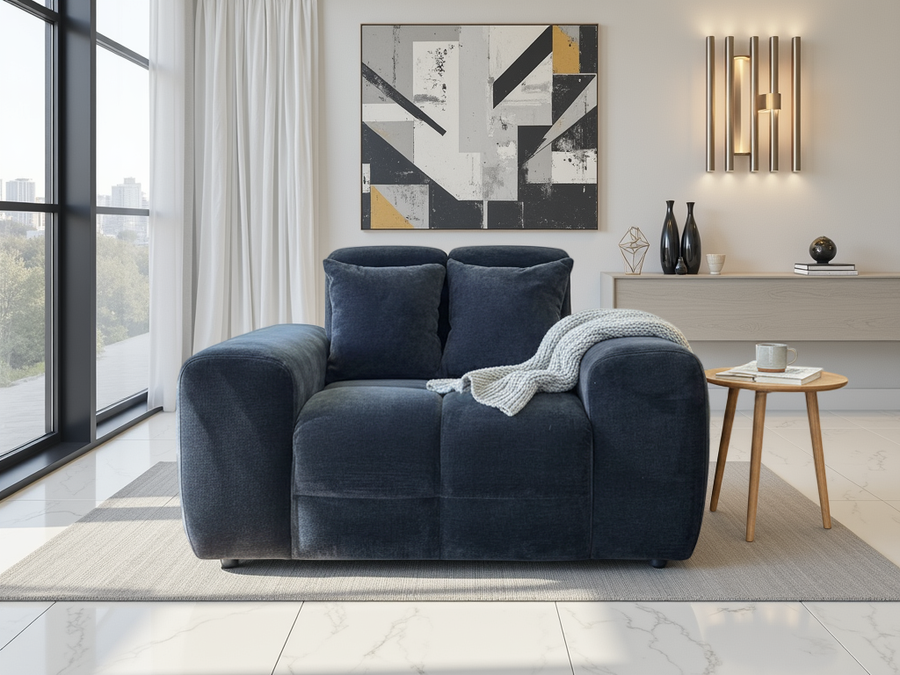 Bamburgh Black Quilted Armchair