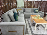 Jupiter Sofa Large Corner In Grey