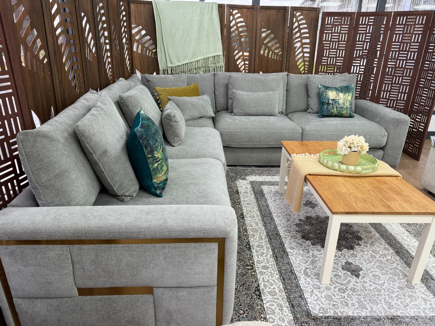 Jupiter Sofa Large Corner In Grey
