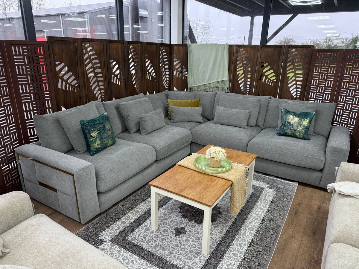 Jupiter Sofa Large Corner In Grey