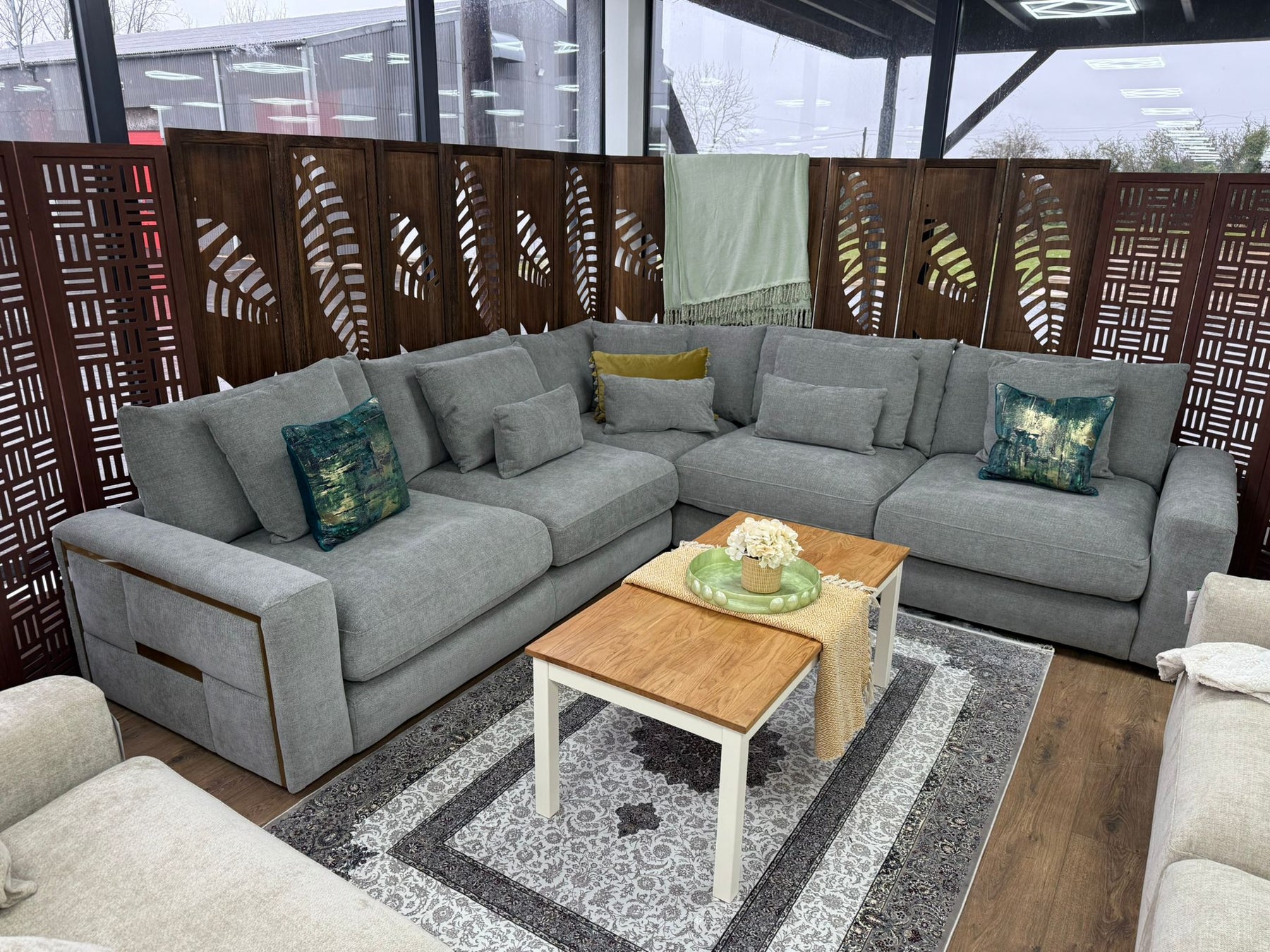 Jupiter Sofa Large Corner In Grey