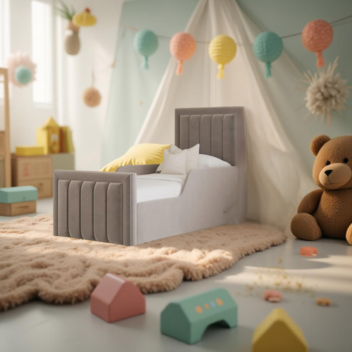 Bellemave Upholstered Fabric Kids Bed