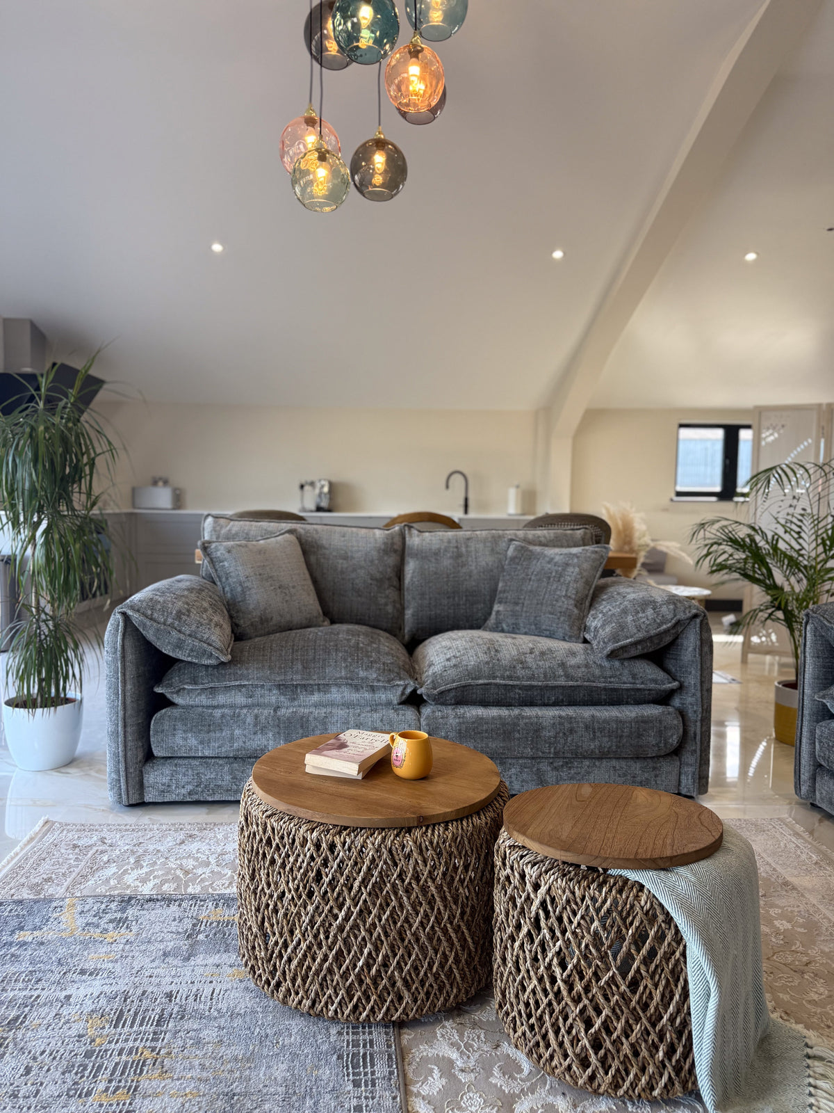 Hartfield Grey Chenille 3 Seater Sofa – view 3