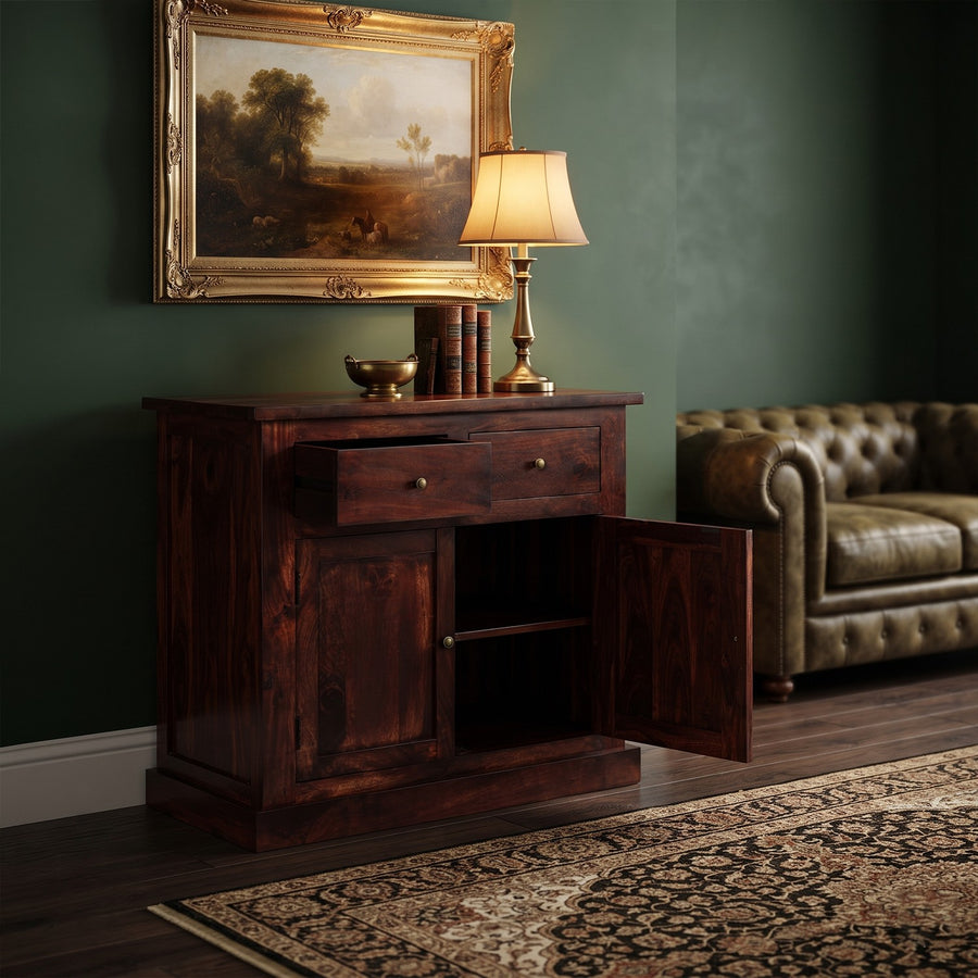 Ambera Mahogany Traditional Solid Mango 2 Door Sideboard - image 3