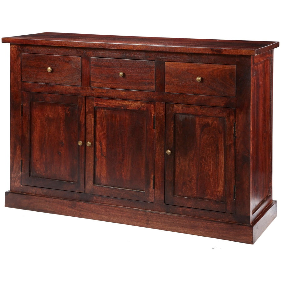 Ambera Mahogany Large Traditional Solid Mango 3 Door Sideboard
