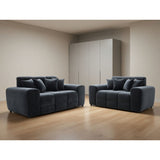 Jacob 3+2  Sofa Set In Black