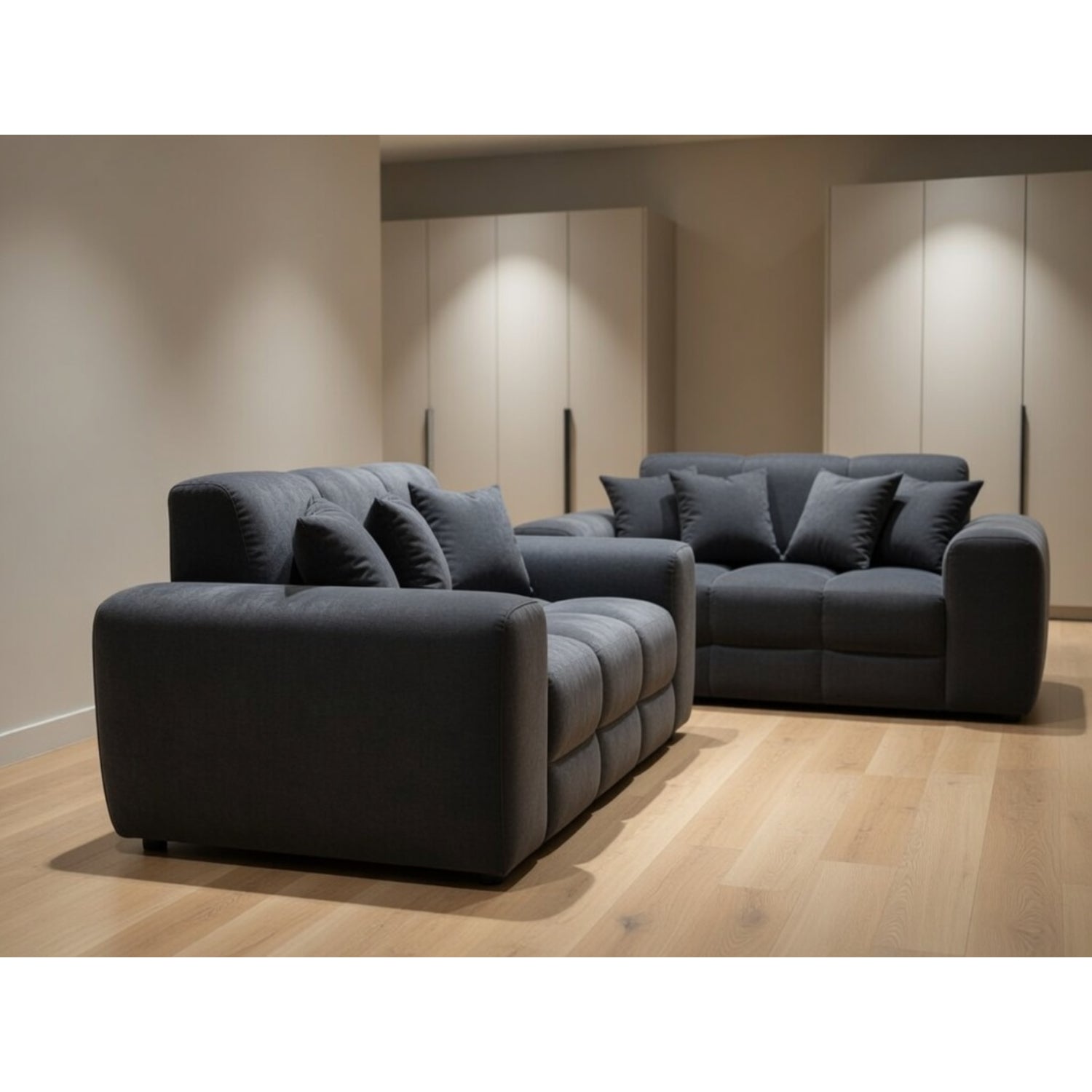 Jacob 3+2  Sofa Set In Black