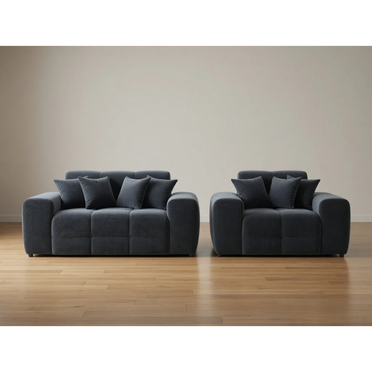 Jacob 3+2  Sofa Set In Black