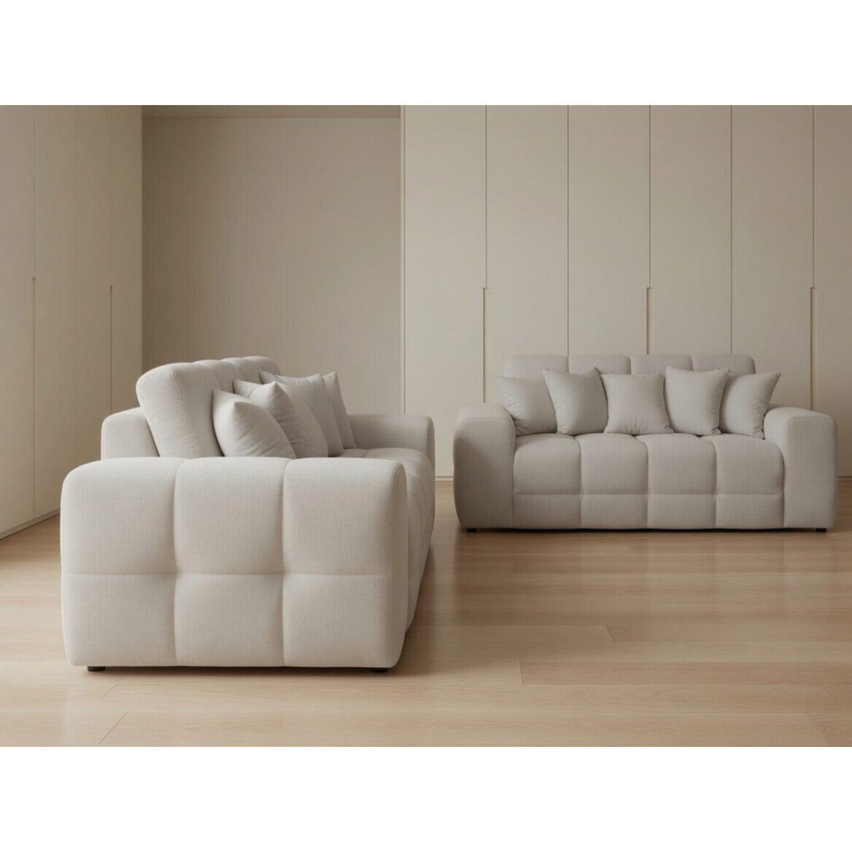Jacob 3+2 Sofa  Set In Natural