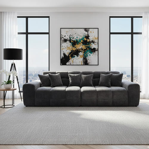 Jacob 4 Seater Sofa - Black