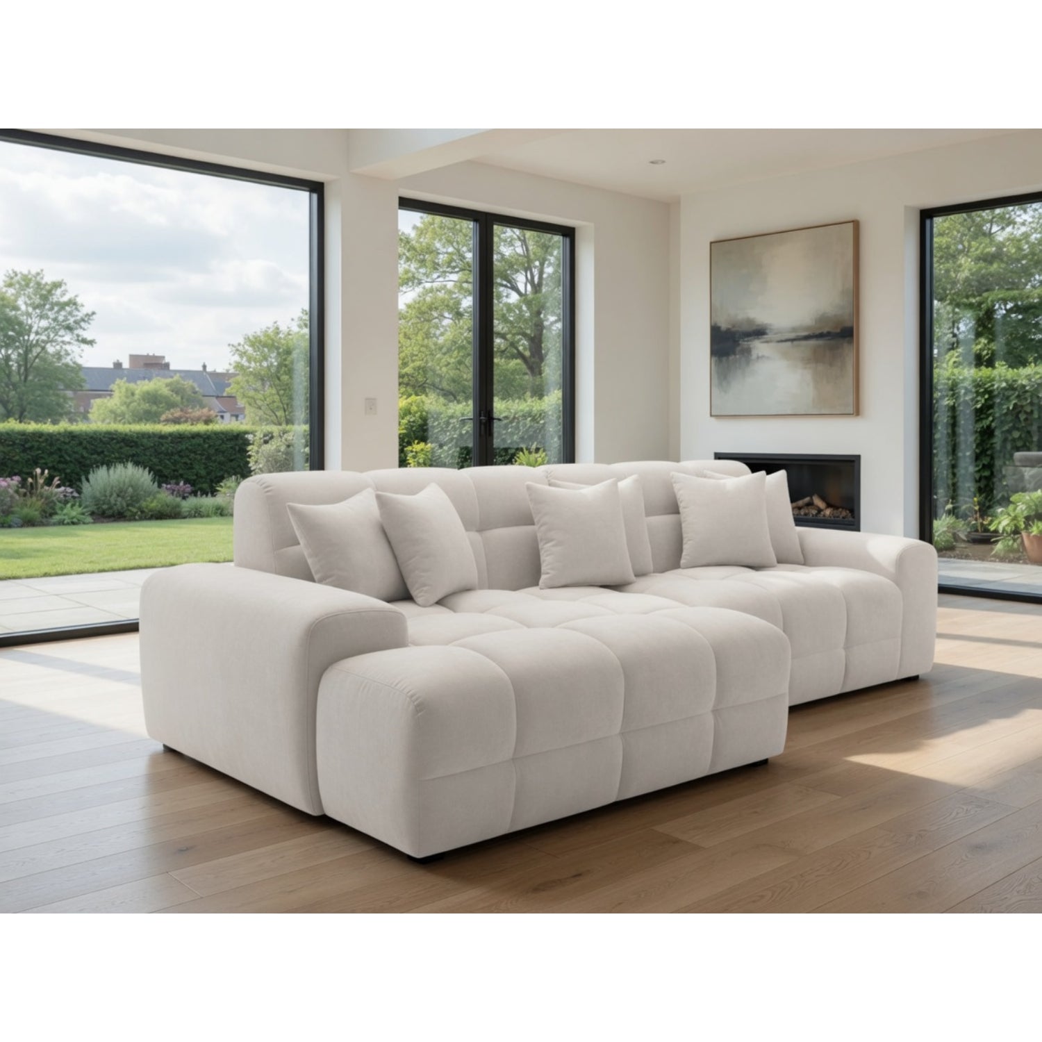 Jacob Sofa Left Hand Facing Corner in Beige