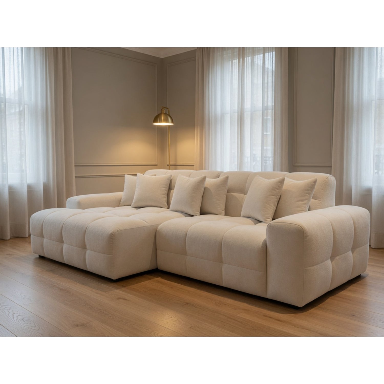 Jacob Sofa Left Hand Facing Corner in Beige