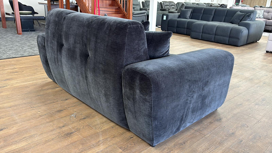 Bamburgh Black Quilted 3 Seater Sofa – view 5