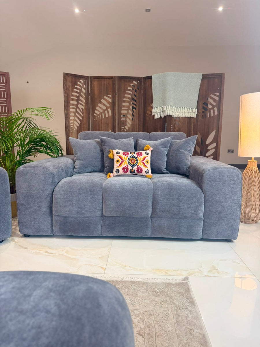 Bamburgh Grey Quilted 2 Seater Sofa – view 2