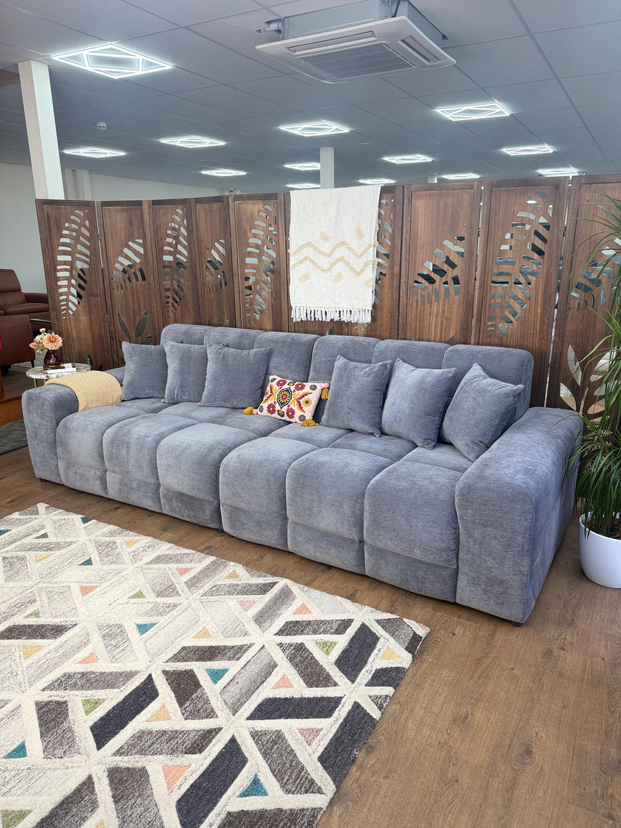 Bamburgh Grey Quilted 4 Seater Sofa – view 2