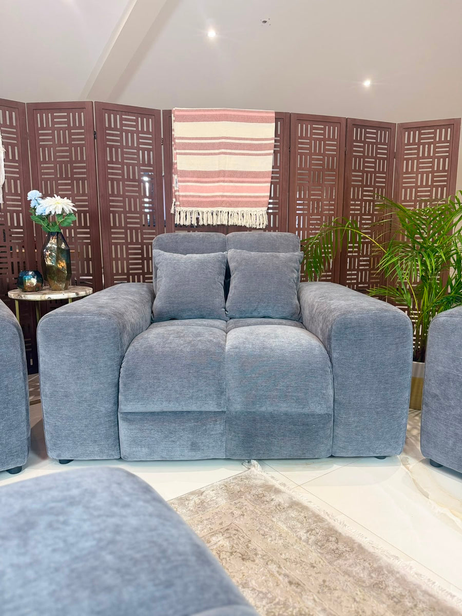 Bamburgh Grey Quilted Armchair – view 2