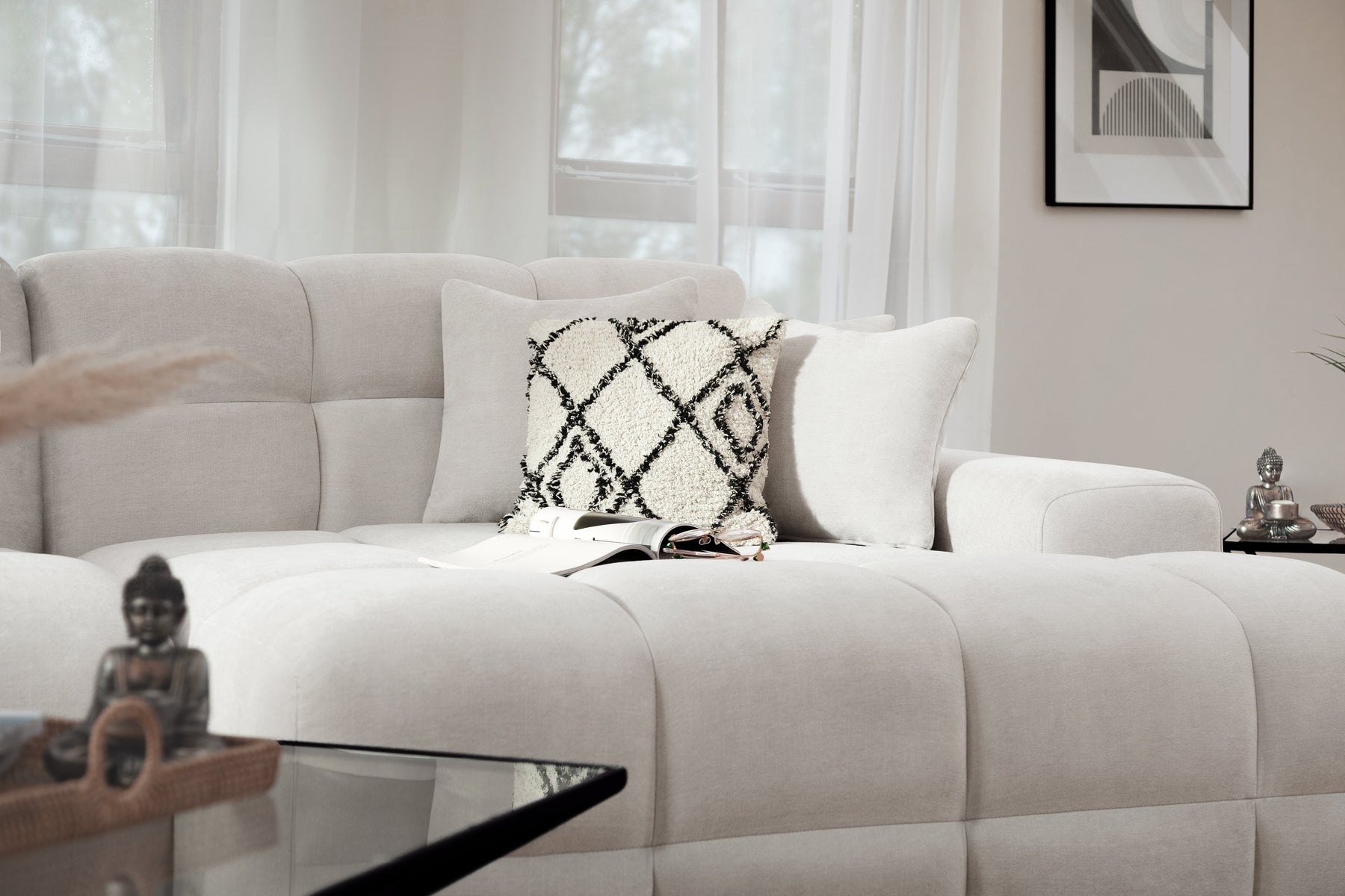 Jacob Sofa Right Hand Facing Corner in  Beige