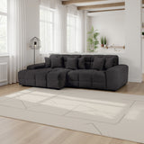 Jacob Black Left Hand Facing Corner Sofa