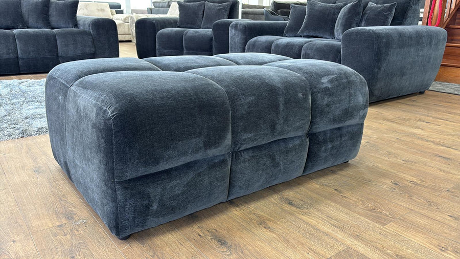 Bamburgh Black Quilted Footstool – view 4