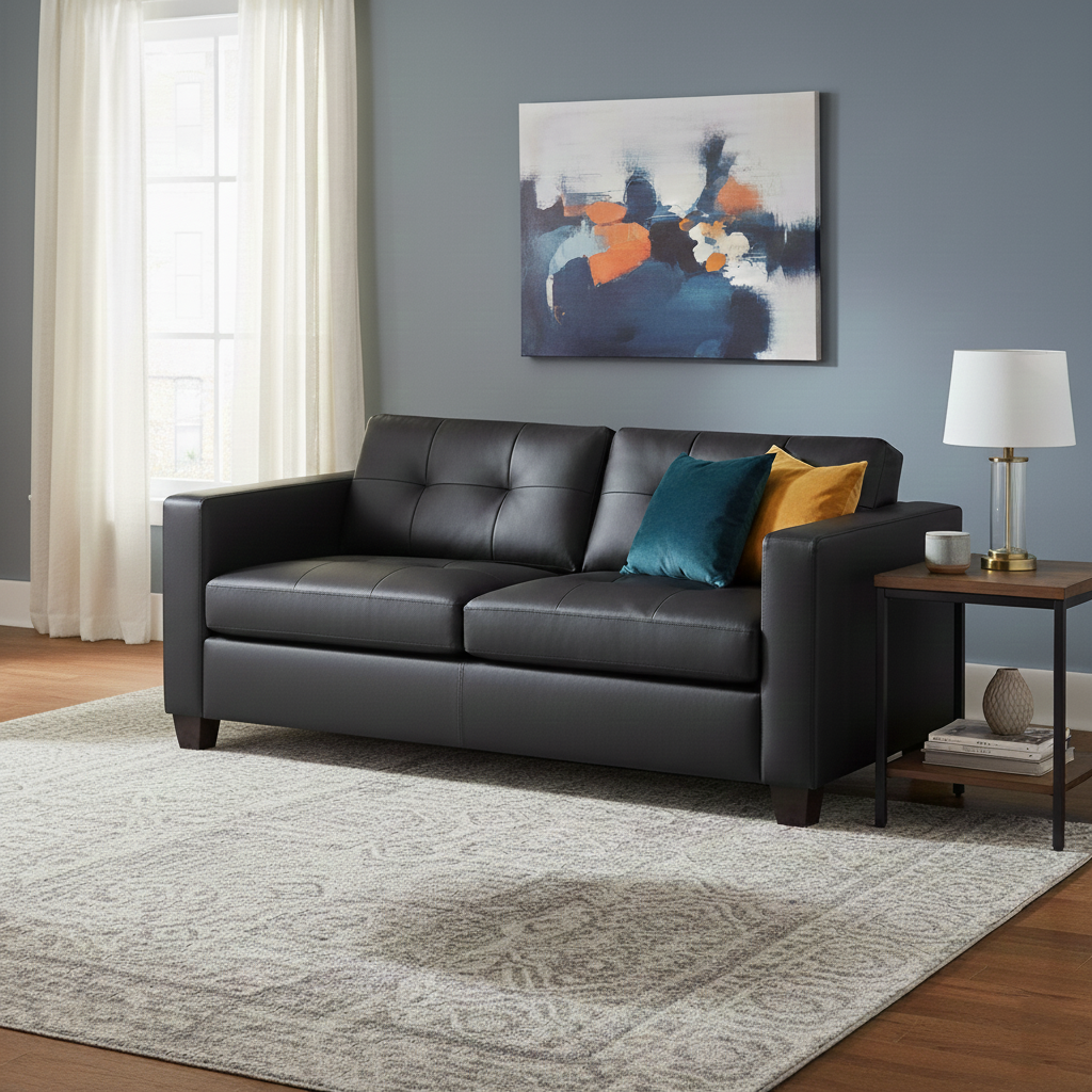 Jerry Sofa Black 3 Seater