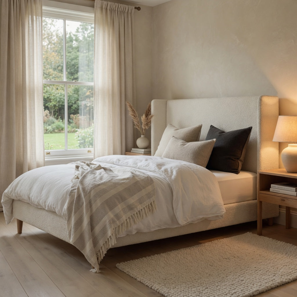 Margot Boucle Upholstered Bed Frame