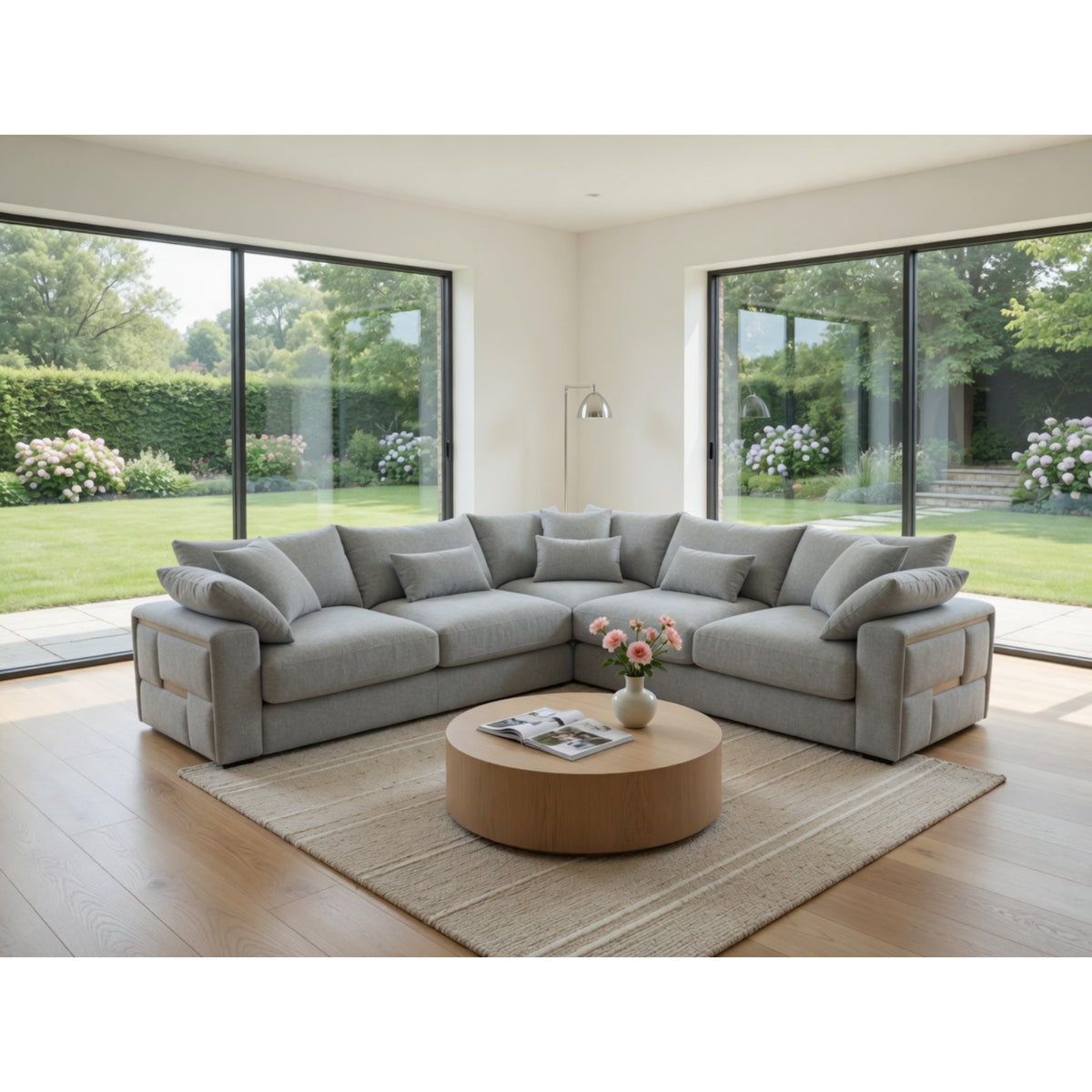 Jupiter Sofa Large Corner In Grey