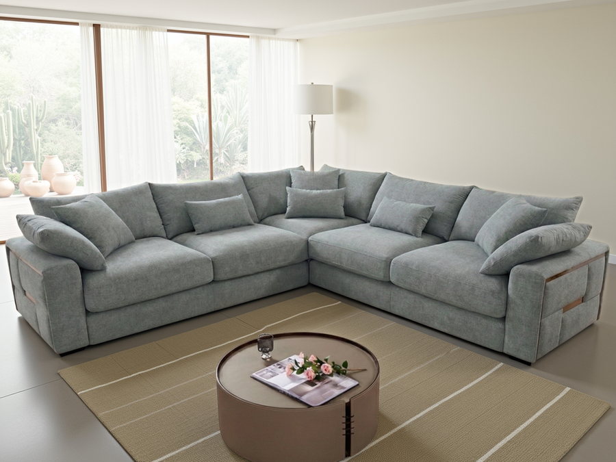 Alnwick Grey Large Corner Sofa