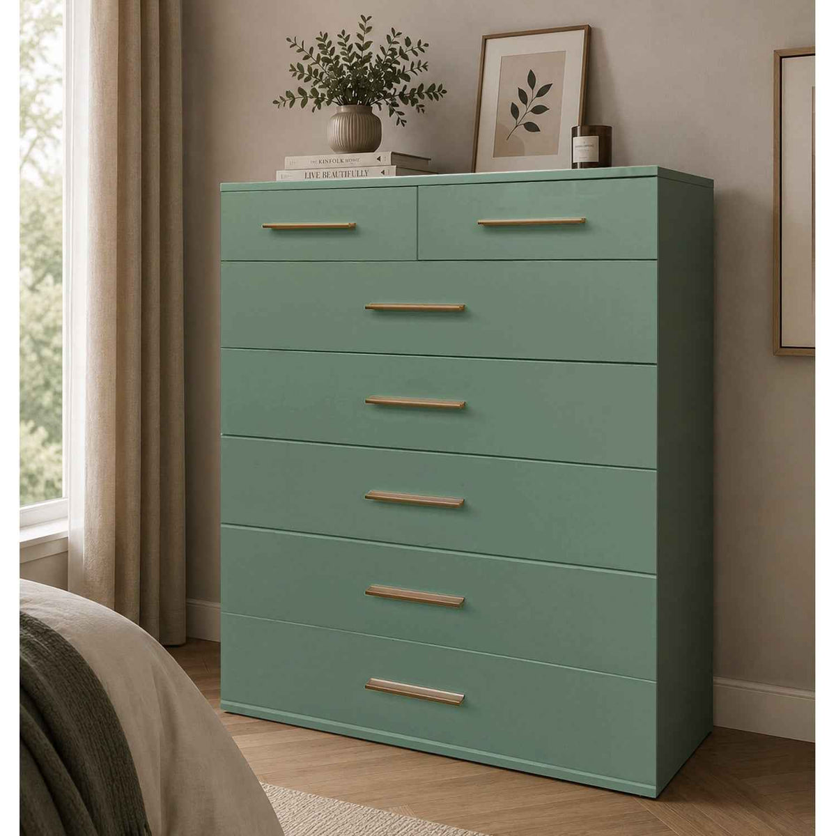 Windsor Green 5 Plus 2 Chest of Drawers