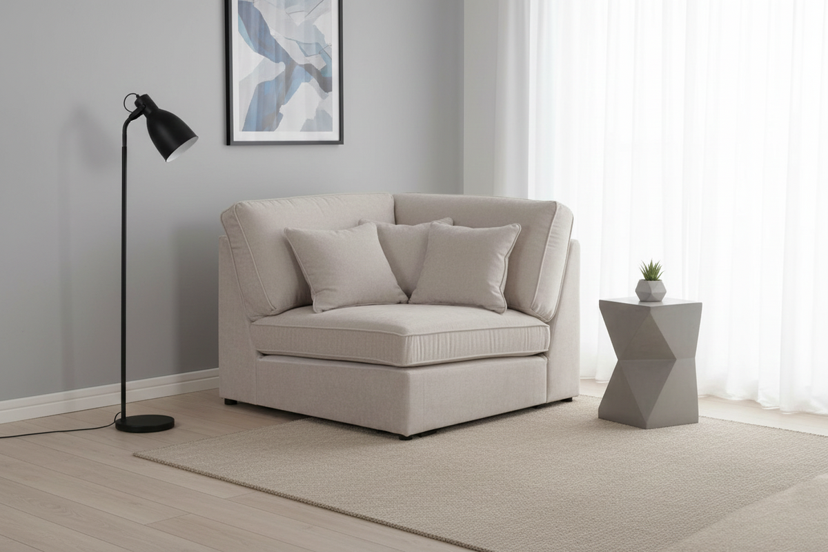 Kiana Modular Sofa Mocha Corner Piece