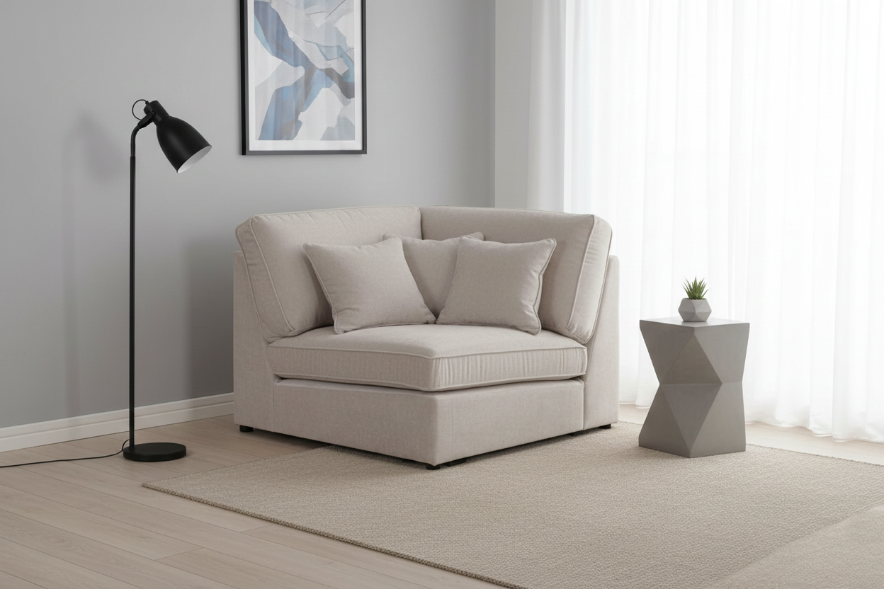 Kiana Modular Sofa Mocha Corner Piece