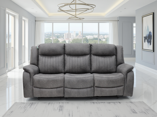 Leon Electric Recliner Sofa 3 Seater In Grey